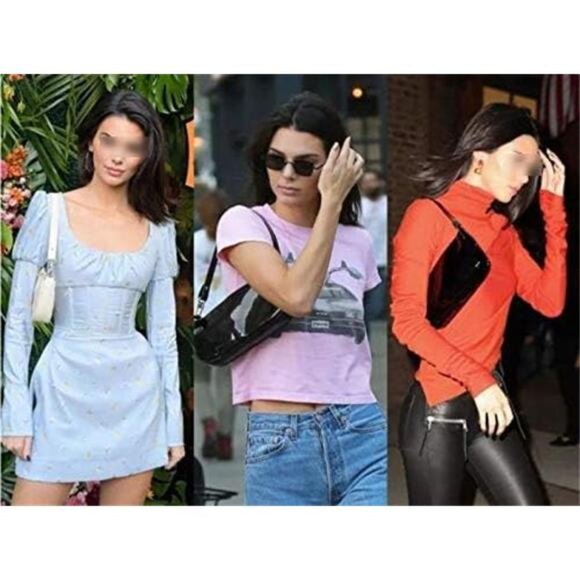 Black Patent Leather Clutch Purse Shoulder Bag Evening Handbag Wedding Party - Picture 2 of 8